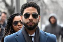 FILE - In this March 14, 2019, file photo, Empire actor Jussie Smollett arrives at the Leighton ...