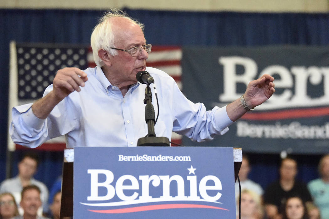 Democratic presidential hopeful Bernie Sanders (AP Photo/Meg Kinnard)