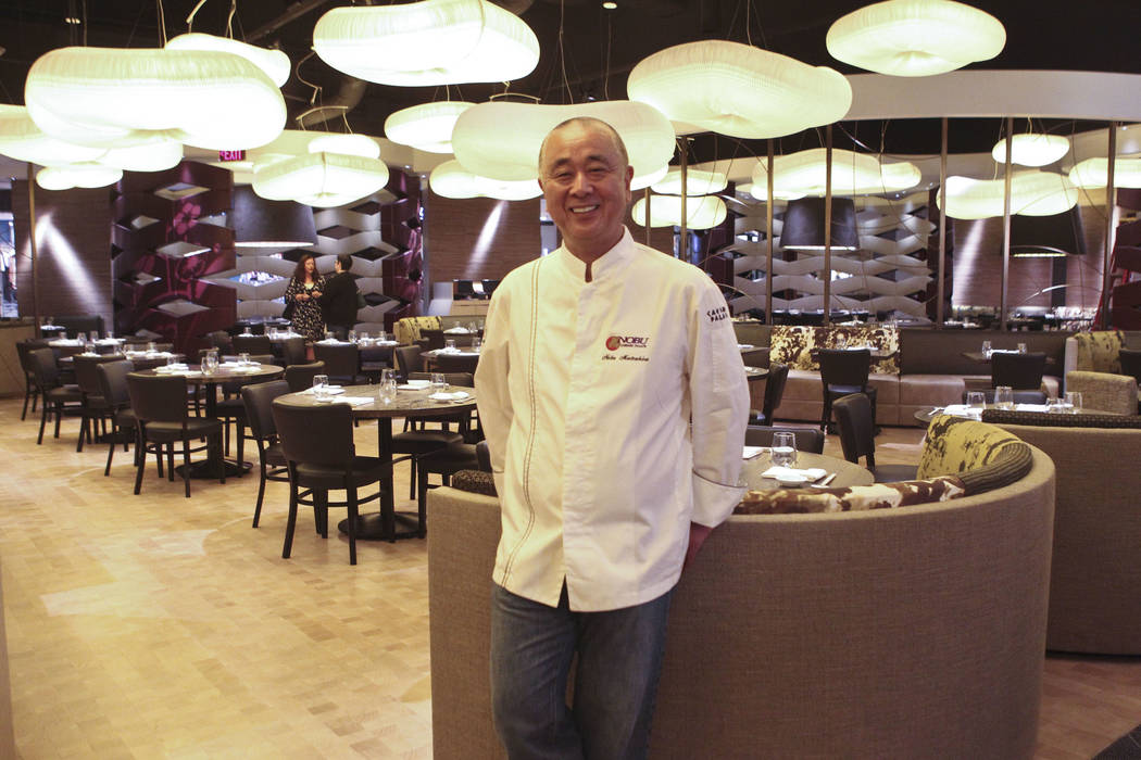 Chef Nobu Matsuhisa in his restaurant at Caesars Palace. (Las Vegas Review-Journal/File)