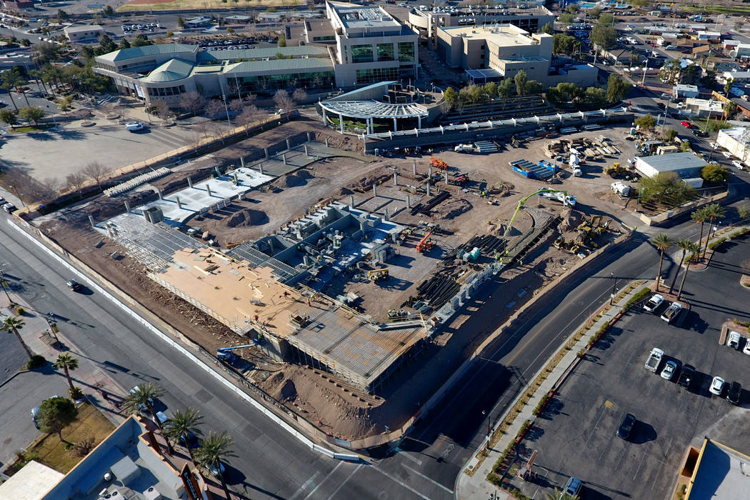 Construction continues on the new $25 million Henderson Community Ice Hockey Facility at the co ...