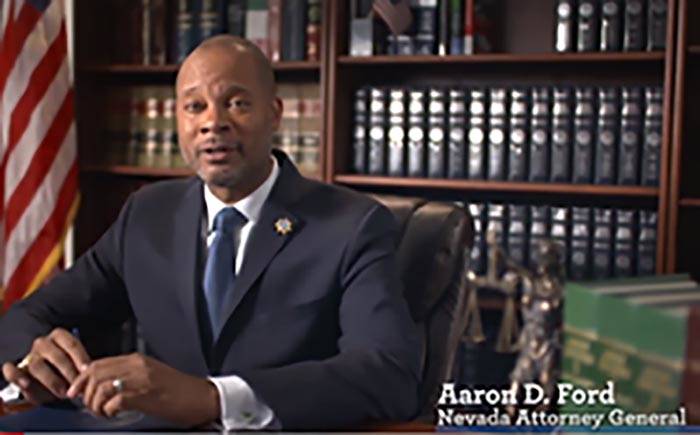 Nevada Attorney General Aaron Ford says state Sen. Pat Spearman, D-North Las Vegas, "is unafrai ...