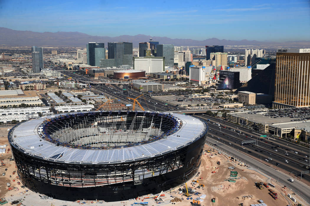Allegiant Stadium roof support is in place | Las Vegas Review-Journal