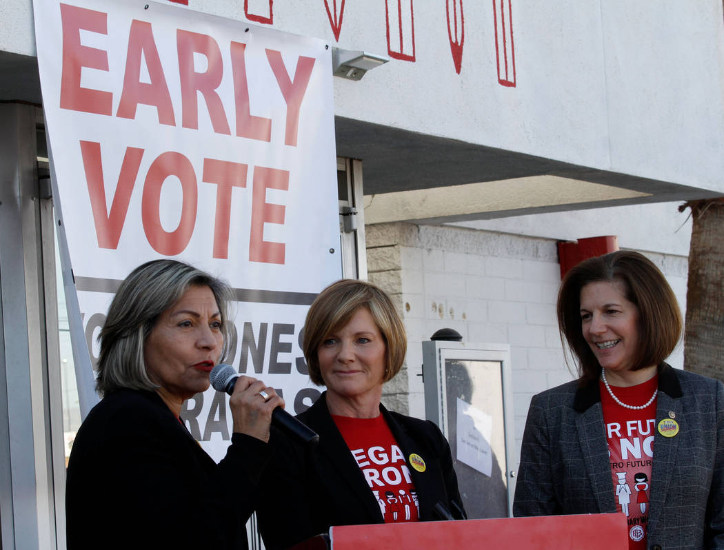 Geoconda ArgŸello-Kline, secretary-treasurer of the Culinary Workers Union, Local 226, le ...