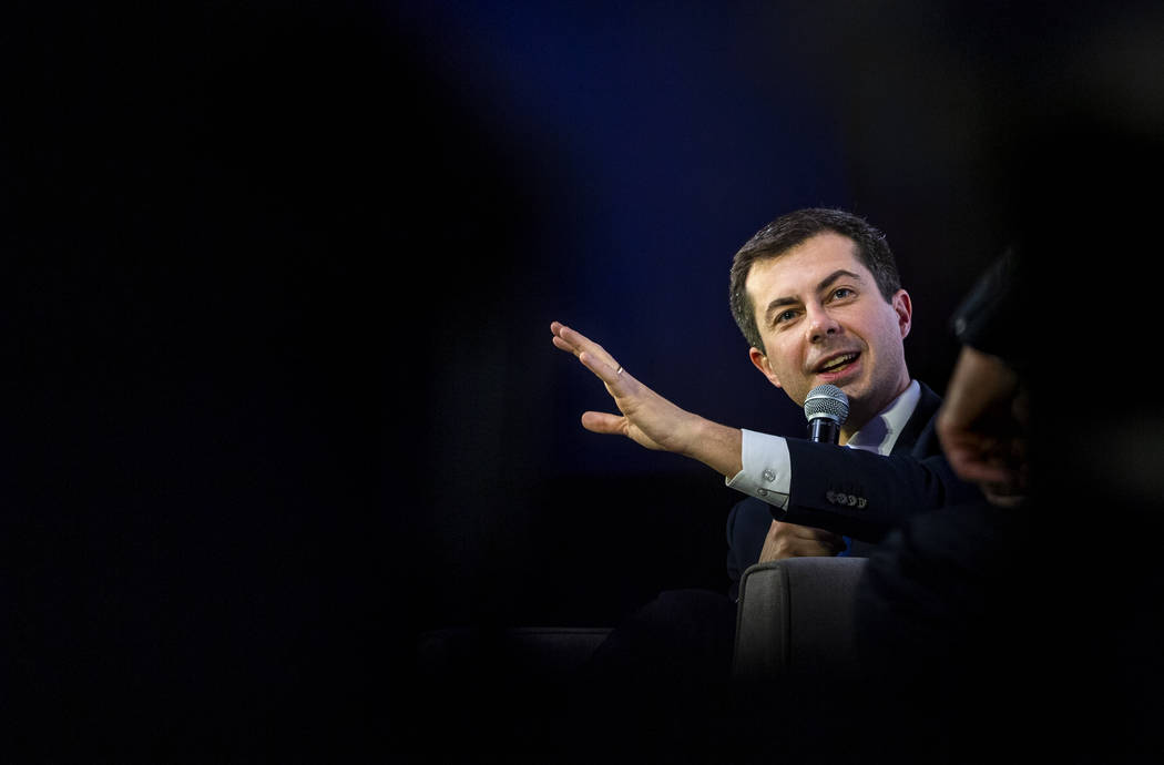 Former South Bend, Ind., Mayor Pete Buttigieg answers questions from The Wall Street Journal's ...