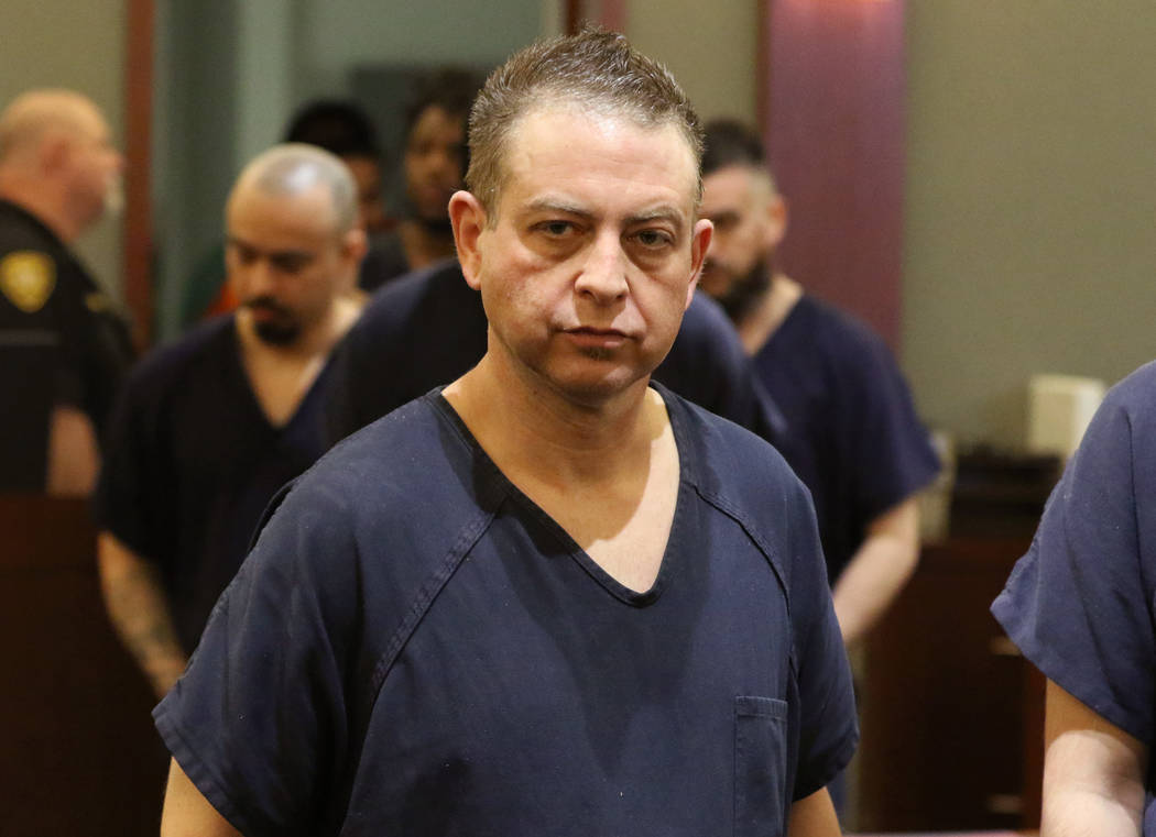 Christopher Prestipino, charged in the slaying of Esmeralda Gonzalez, led into the courtroom at ...