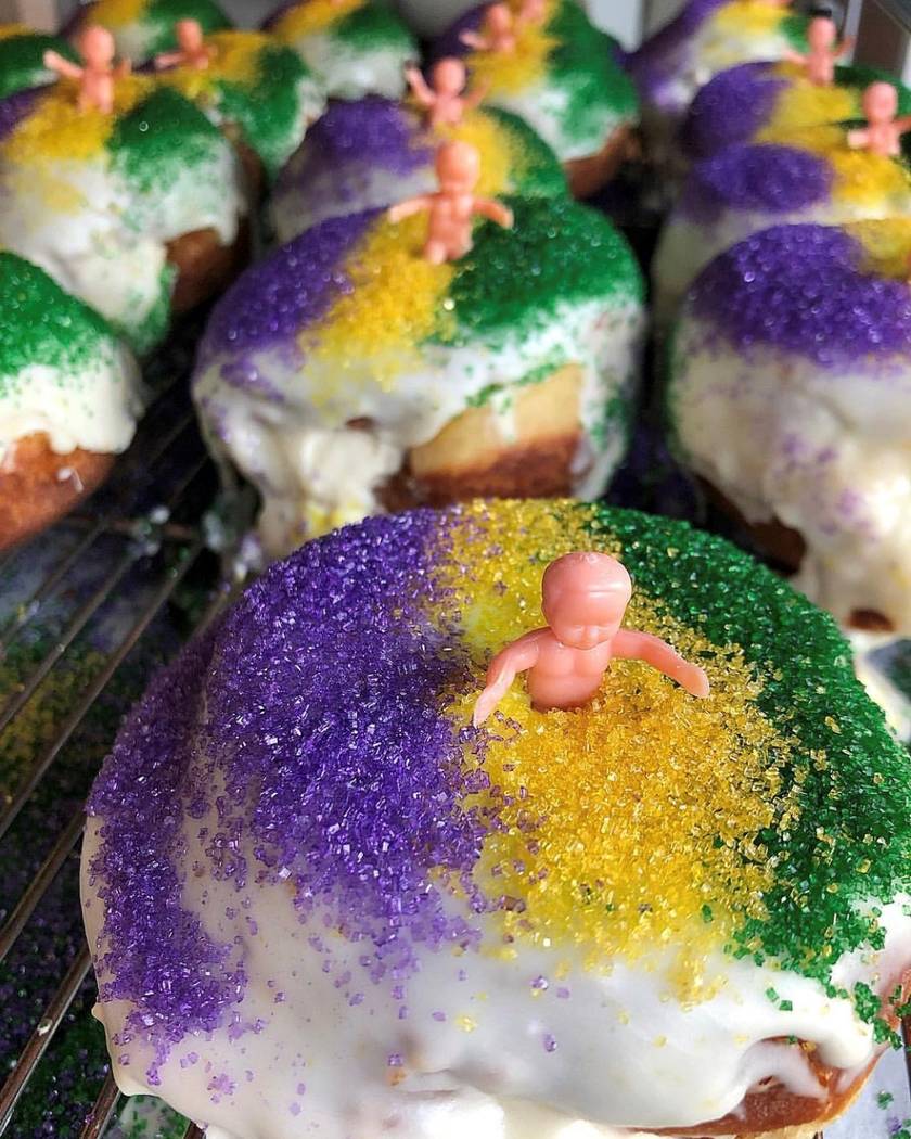 King Cake Donuts at District Donuts. Sliders. Brew. (District Donuts. Sliders. Brew.)