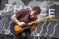 Dustin Kensrue of Thrice performs at Rock On The Range Music Festival on Friday, May 19, 2017, ...