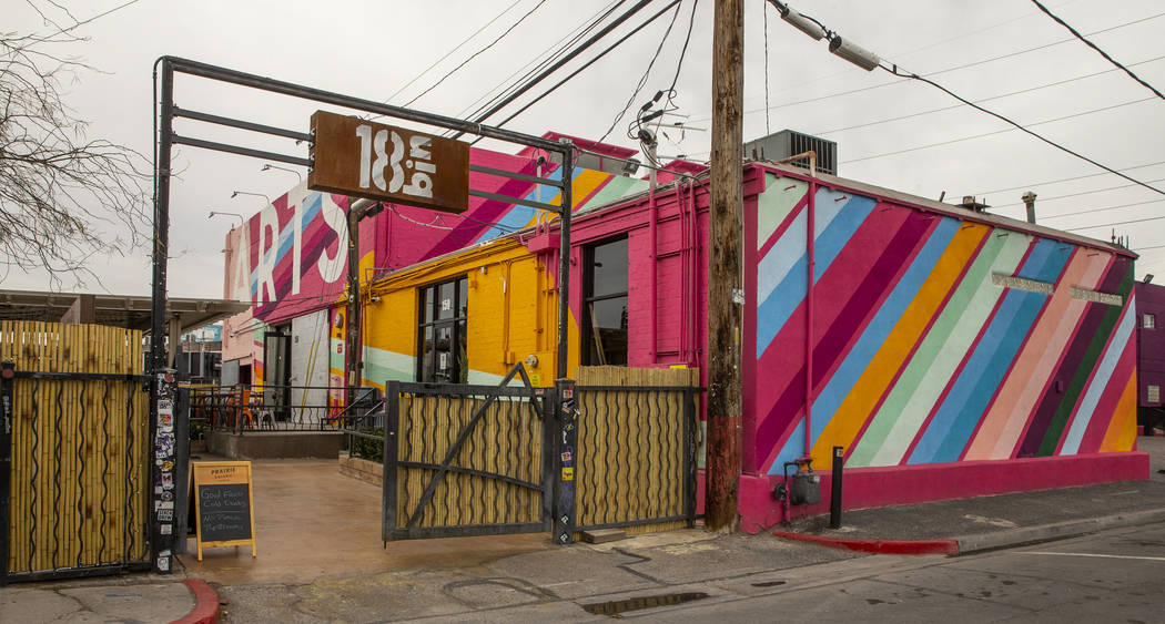 Exterior of the 18bin restaurant and bar on Monday, Jan. 20, 2020, in Las Vegas. (L.E. Baskow/L ...