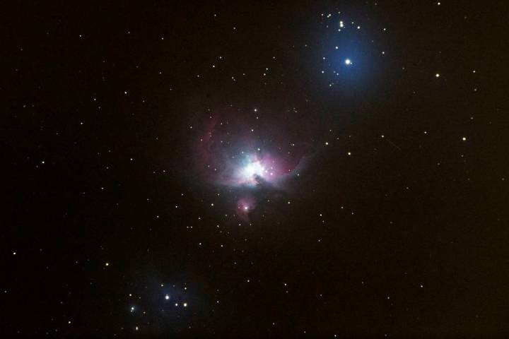 The Orion Nebula as pictured through a telescope during a stargazing activity led by Greg McKay ...