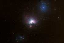 The Orion Nebula as pictured through a telescope during a stargazing activity led by Greg McKay ...