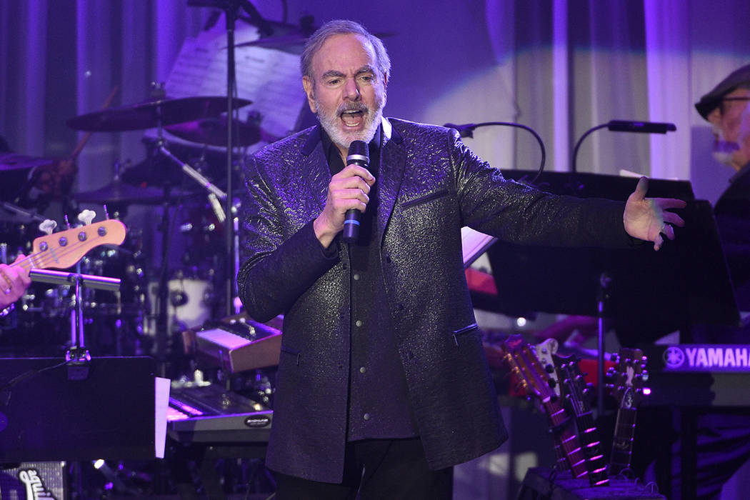 FILE - In this Feb. 11, 2017 file photo, Neil Diamond performs at the Clive Davis and The Recor ...