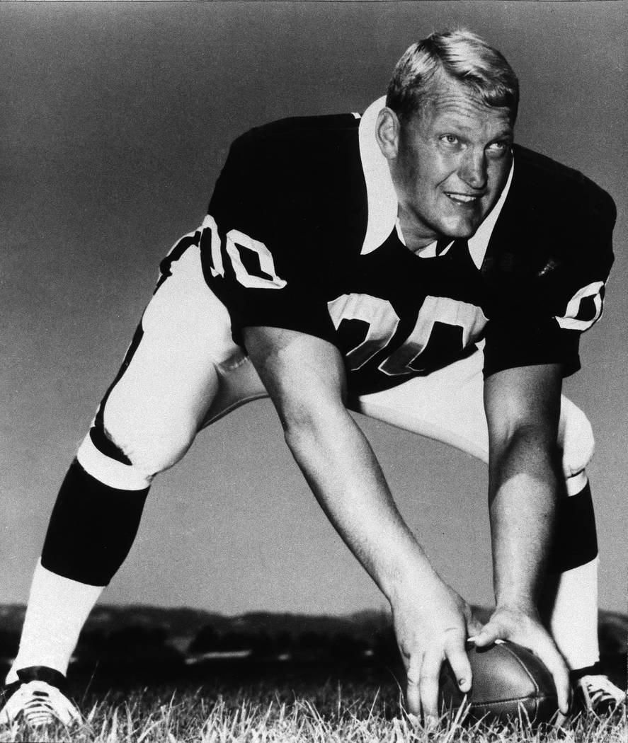 Jim Otto, offensive center of the Oakland Raiders poses, date and location unknown. (AP Photo)