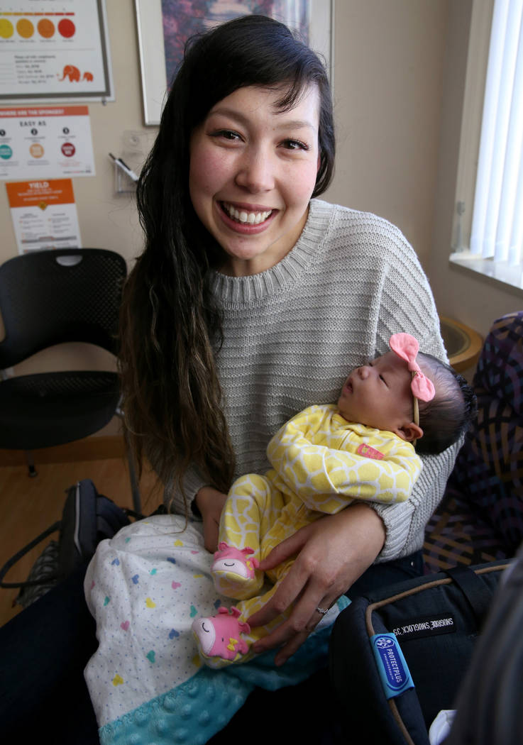 Tiffany Phuong, 31, and her daughter, Stella, at St. Rose Dominican Hospital, San Martin campus ...