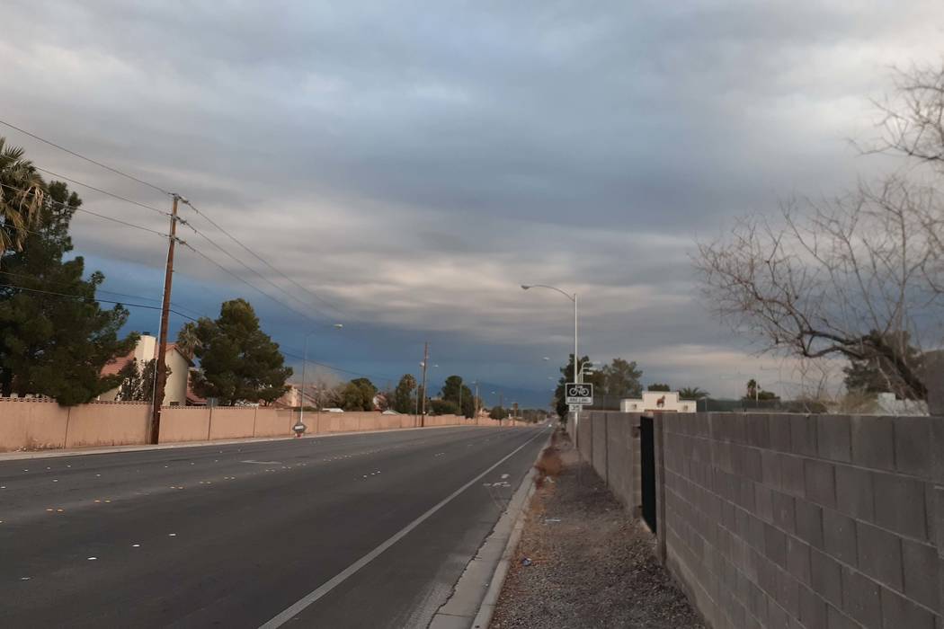 Clouds can be seen rolling through the valley at Spencer Street and Windmill Lane on Saturday, ...