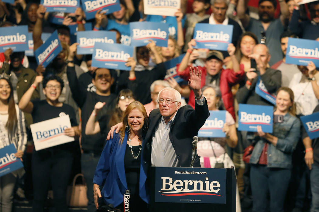 Bernie Sanders visits El Paso for a rally Saturday, Feb. 22, at the Abraham Chavez Theatre in E ...