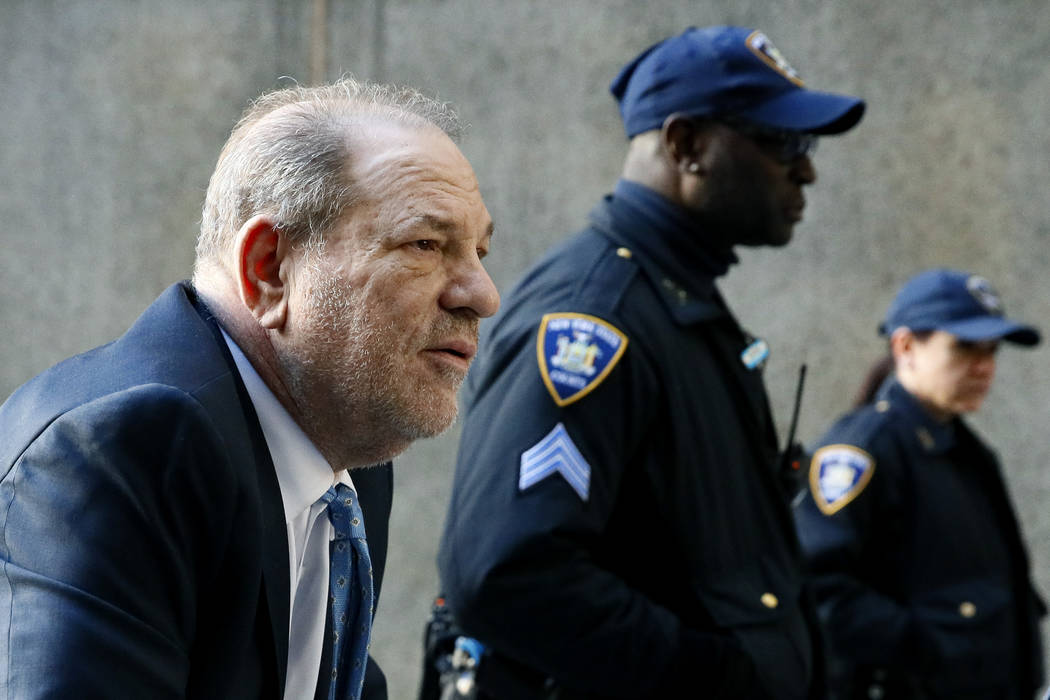 Harvey Weinstein arrives at a Manhattan courthouse as jury deliberations continue in his rape t ...