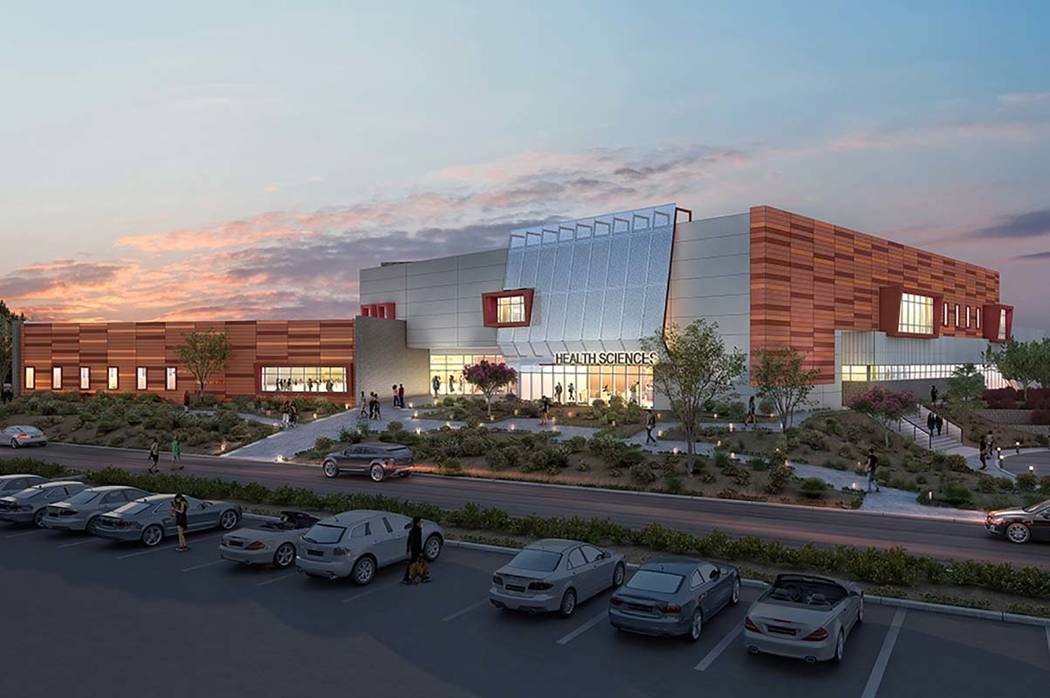 A rendering of the College of Southern Nevada's health sciences building. (WG Communications Group)