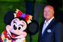 In this Sept. 11, 2015, file photo, Chairman of Walt Disney Parks and Resorts Bob Chapek poses ...