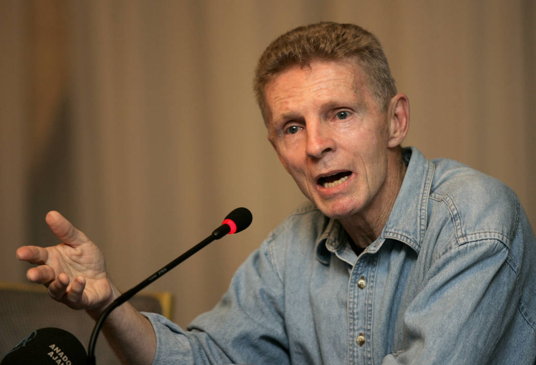 Midnight Express' real-life hero Billy Hayes talks during a press conference in Istanbul, Turke ...