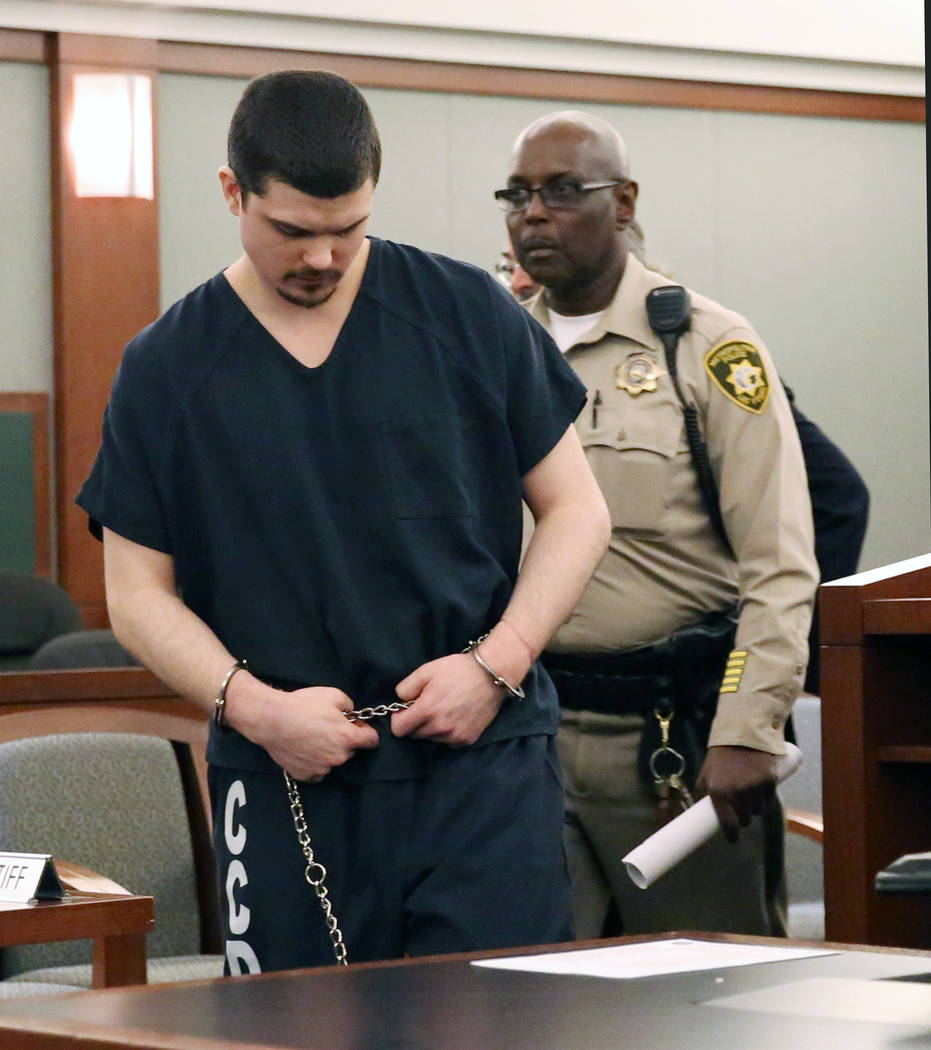 Justin Bennett, convicted in the killing of his daughter, 3-year-old Abygaile, led out of the c ...