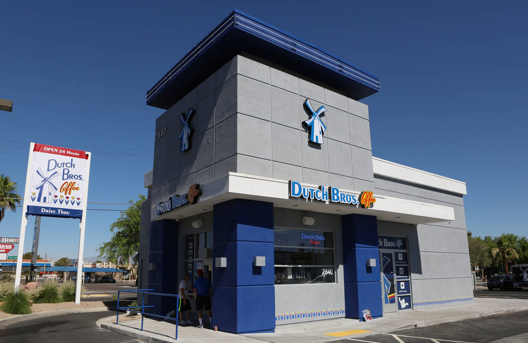 Dutch Bros. Coffee will open a new location in Las Vegas on Friday. (Bizuayehu Tesfaye/Las Vega ...