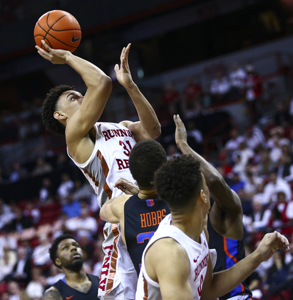 UNLV Rebels' Marvin Coleman (31) shoots during the second half of a basketball game against the ...