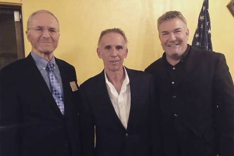 From left to right, Ed Thorp, Anthony Curtis and Don Johnson are shown recently at the 24th ann ...