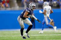 Dallas Cowboys cornerback Byron Jones (31) plays against the Detroit Lions during an NFL footba ...