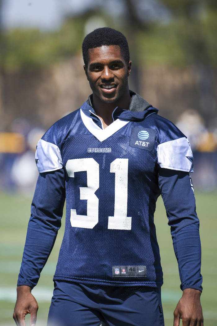 Dallas Cowboys cornerback Byron Jones at the NFL football team's training camp in Oxnard, Calif ...
