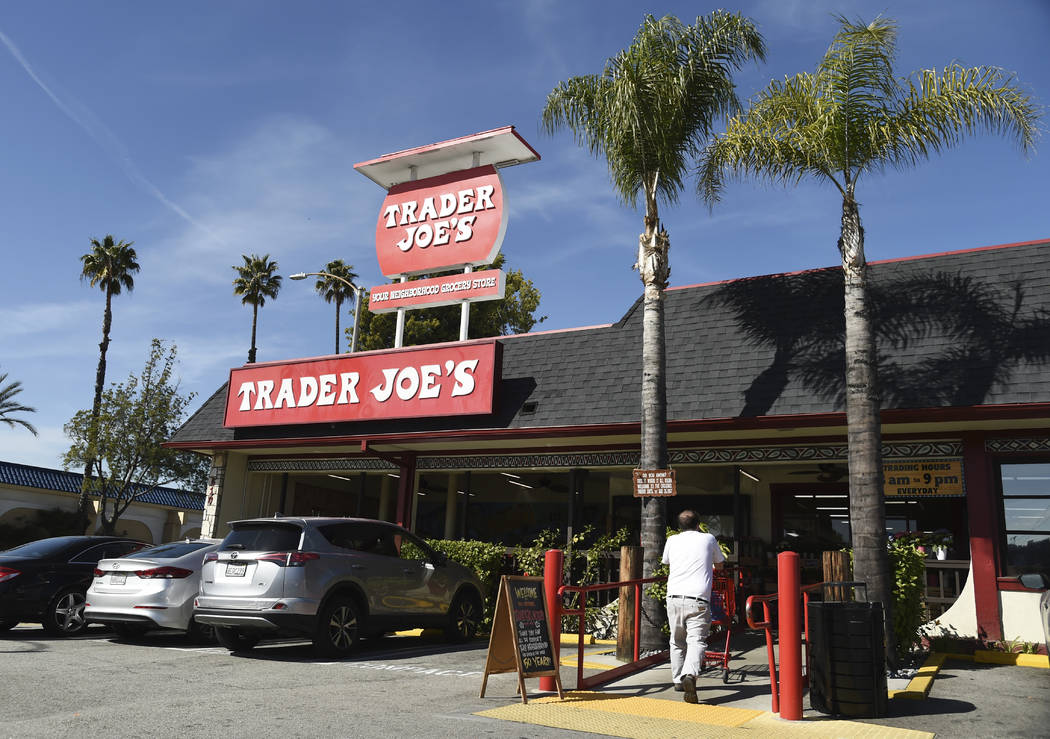 This Wednesday, Feb. 26, 2020 photo shows the original Trader Joe's grocery store in Pasadena, ...