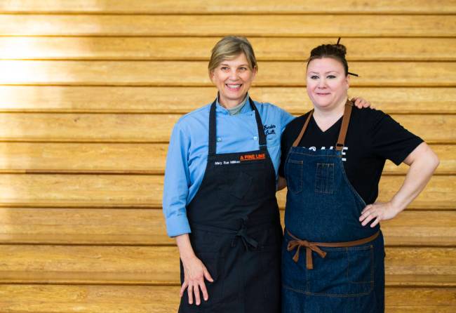 Mary Sue Milliken, chef and co-owner of Border Grill, left, with chef Nicole Brisson, who opene ...