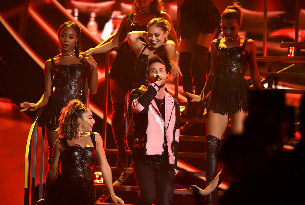 Prince Royce performs "El Clavo" at the Latin American Music Awards at the Dolby Thea ...