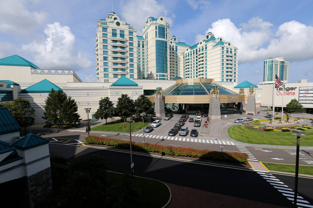Foxwoods Resort Casino in Mashantucket, Conn. is seen from the high stakes bingo patio Saturday ...