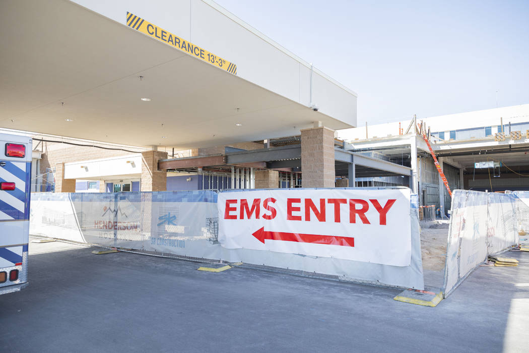 Henderson Hospital is under construction in Henderson on Wednesday, March 4, 2020. (Elizabeth P ...
