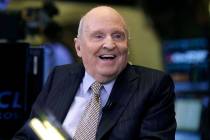 In this Oct. 22, 2013, file photo, former Chairman and CEO of General Electric Jack Welch appea ...