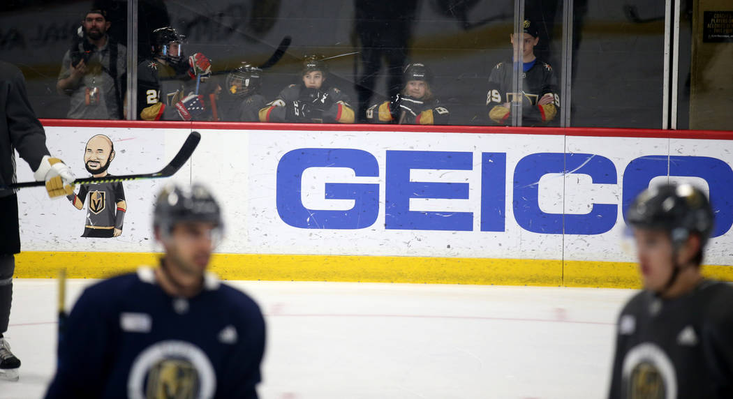 Make-A-Wish kids, from left, Jacob Hoffman, 14, of Saginaw, Mich., Arjun Jain, 12, of Somerset, ...