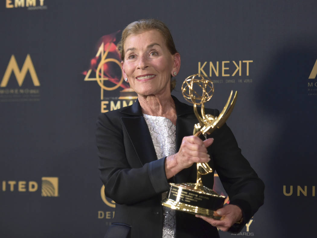This May 5, 2019 file photo shows Lifetime achievement award winner Judge Judy Sheindlin in the ...