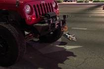 Las Vegas police are investigating after a teen was injured after being struck by a vehicle Tue ...