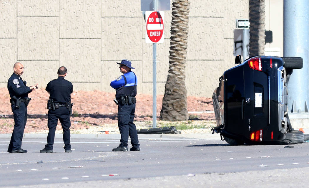North Las Vegas police are investigating a police shooting near Lamb Boulevard and Interstate ...