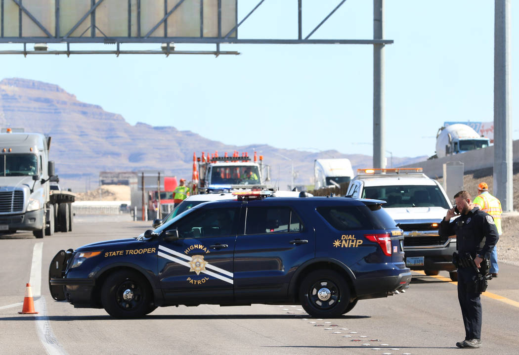 North Las Vegas police are investigating a police shooting near Lamb Boulevard and Interstate ...
