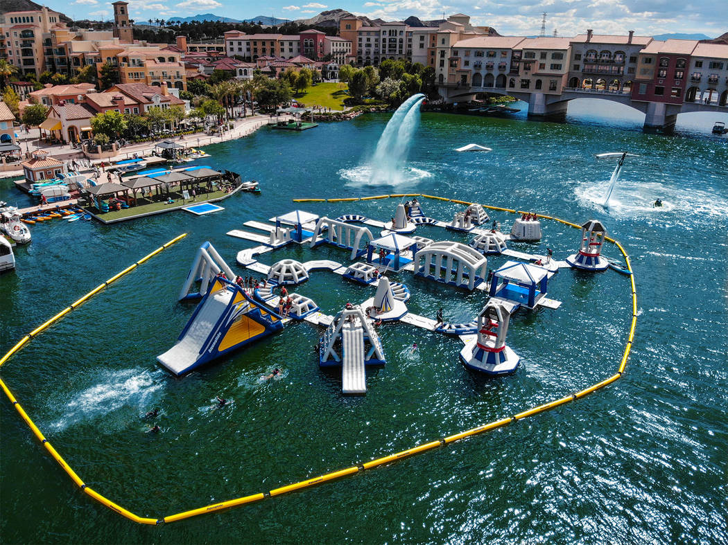 Lake Las Vegas Water Sports Aqua Park will hold its grand opening May 9. The 40,000-square-foot ...