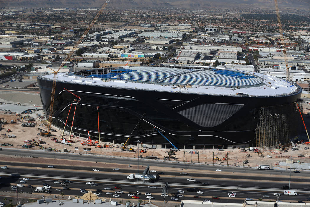 The Raiders Allegiant Stadium in Las Vegas, Thursday, March 5, 2020. (Erik Verduzco / Las Vegas ...