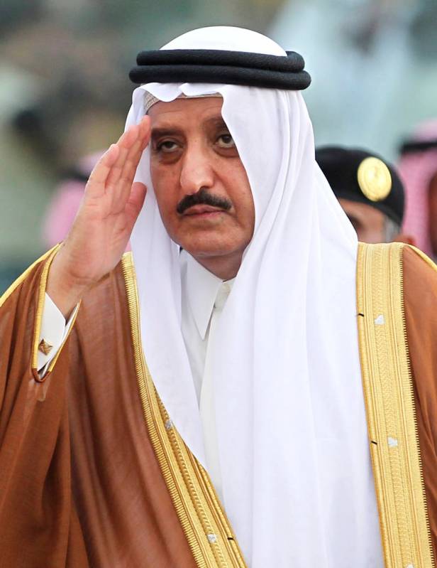 FILE - In this Oct. 20, 2012 file photo, then Saudi Interior Minister Prince Ahmed bin Abdelazi ...