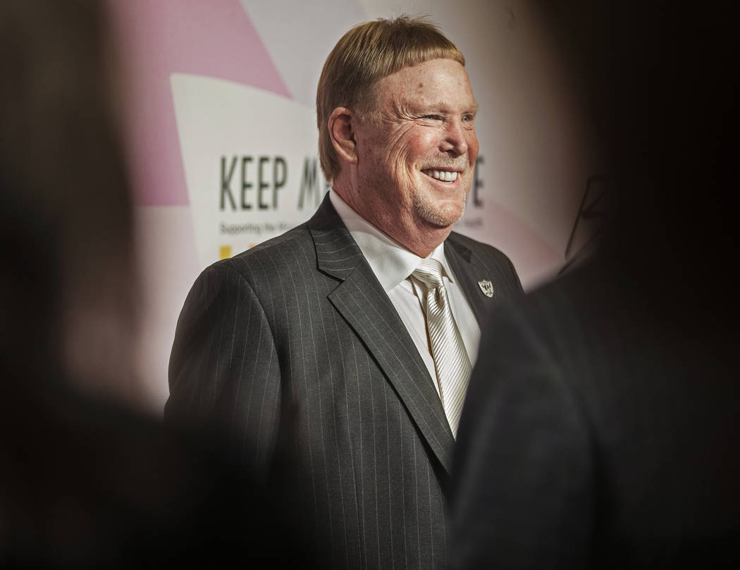 Raiders owner Mark Davis walks the red carpet during the 24th Annual Power of Love Gala on Satu ...