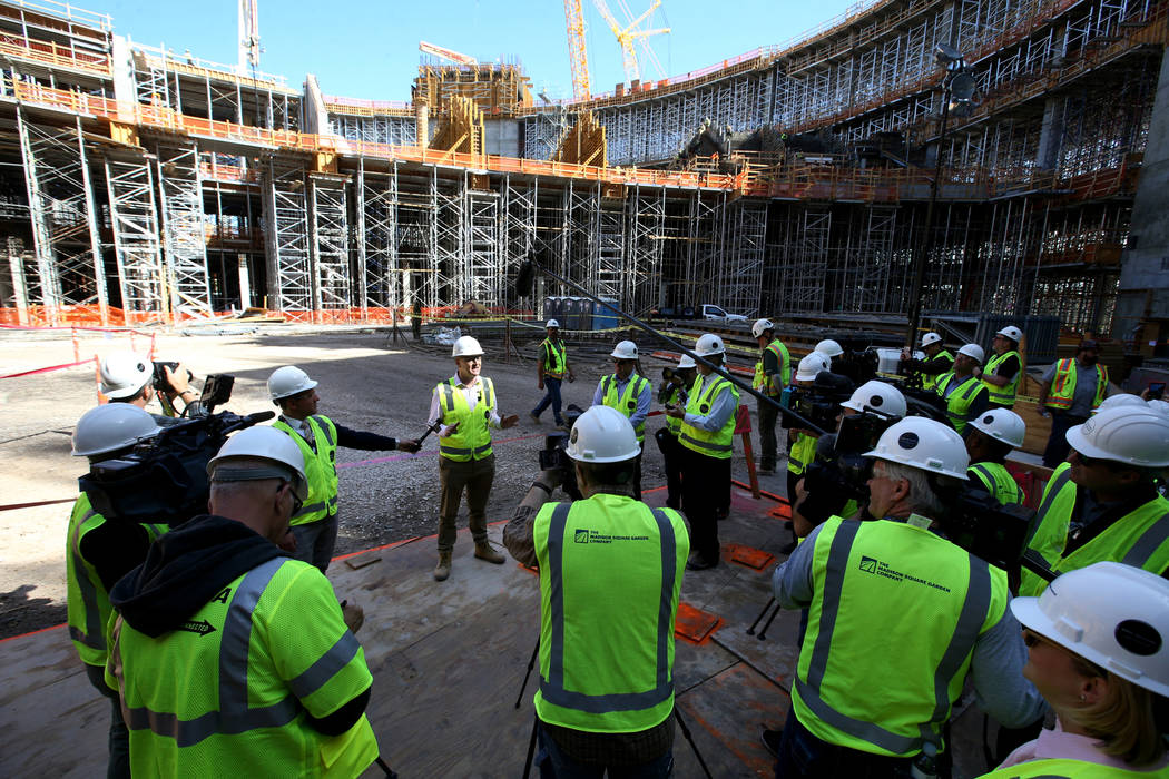 Senior Vice President of Development and Construction Adam Vickers speaks on the main stage ins ...