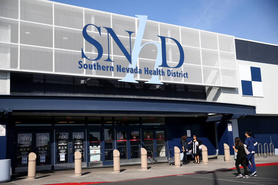 Southern Nevada Health District in Las Vegas Thursday, March 5, 2020. (K.M. Cannon/Las Vegas Re ...