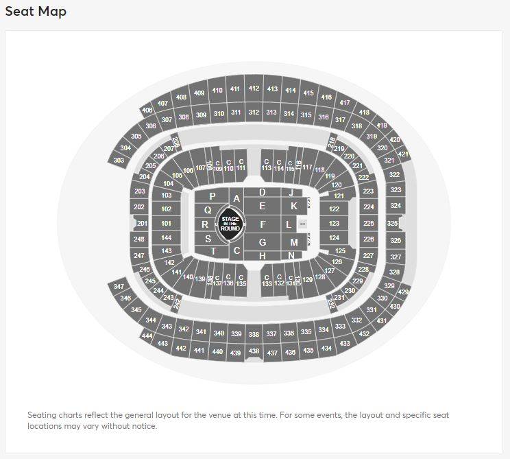 (Allegiant Stadium concert seat map on Ticketmaster)
