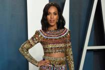 Kerry Washington arrives at the Vanity Fair Oscar Party on Sunday, Feb. 9, 2020, in Beverly Hil ...