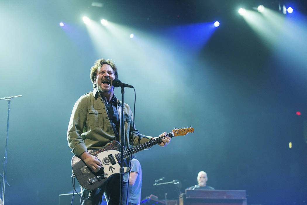 Eddie Vedder of Pearl Jam performs at the L.A. Sports Arena on Nov. 11, 2013 in Los Angeles. (P ...