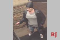 A surveillance photo of a woman wanted in connection with a string of bar robberies. (Las Vegas ...